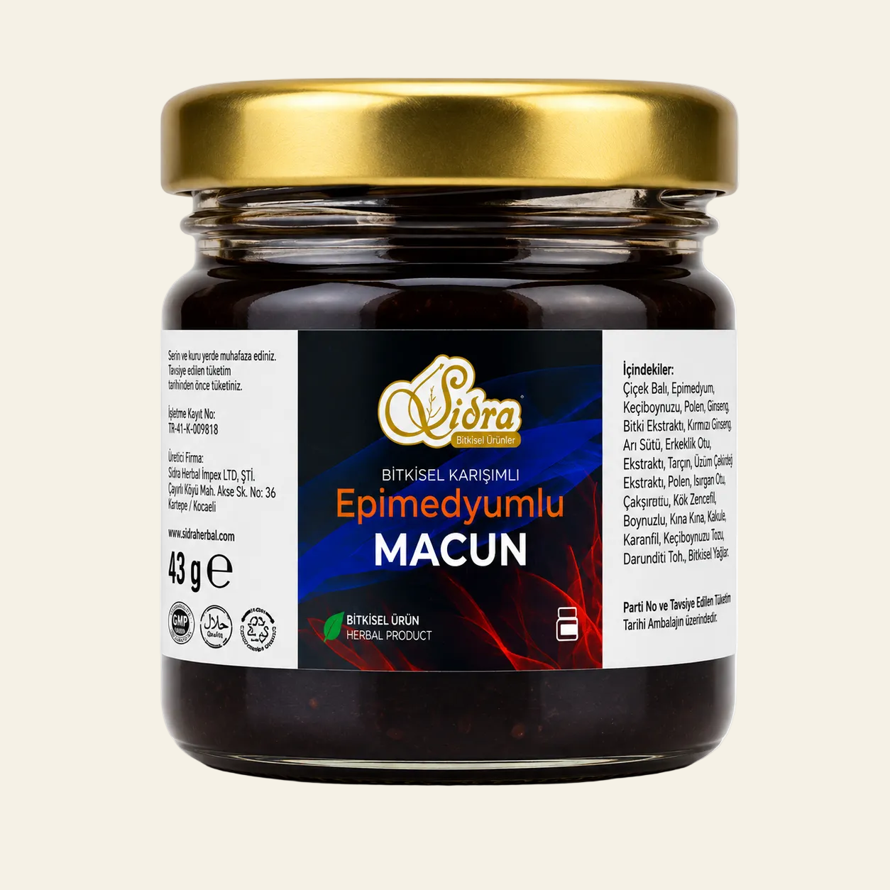 Sidra Epimedyumlu Macun Small Jar (Blue) 43g