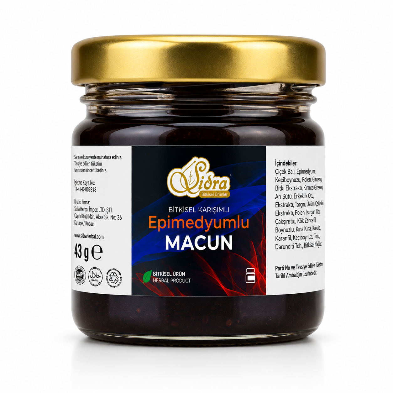 Sidra Epimedyumlu Macun Small Jar (Blue) 43g